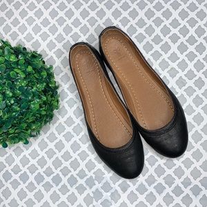 FRYE  Carlson ballerina flat black leather 8.5M